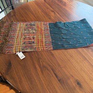 Francesca's Collections Teal and Multicolor Paisley Scarf